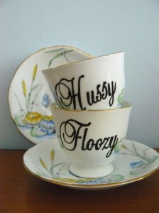 Painted Vintage Teacups on Etsy by trixiedelicious